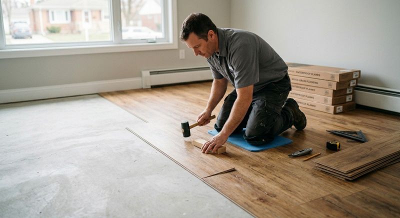 Linoleum Flooring Replacement in Brookline, MA
