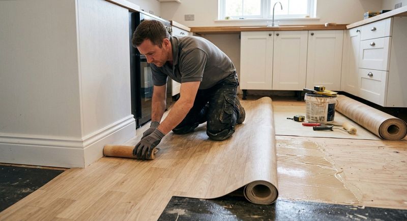 Sheet Linoleum Installation in Stow, MA